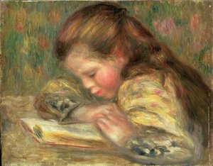 Child Reading by Pierre Auguste Renoir
